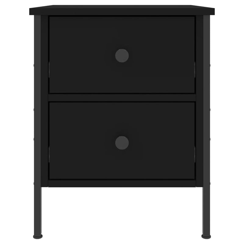 Bedside Cabinet Black 40x42x50 cm Engineered Wood