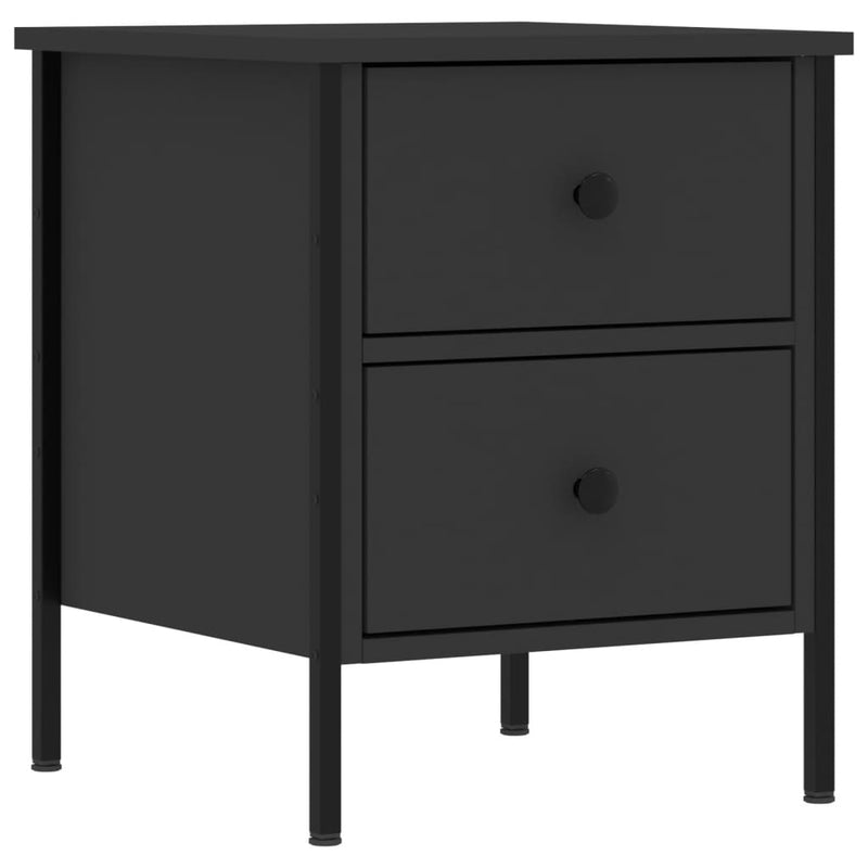 Bedside Cabinets 2 pcs Black 40x42x50 cm Engineered Wood