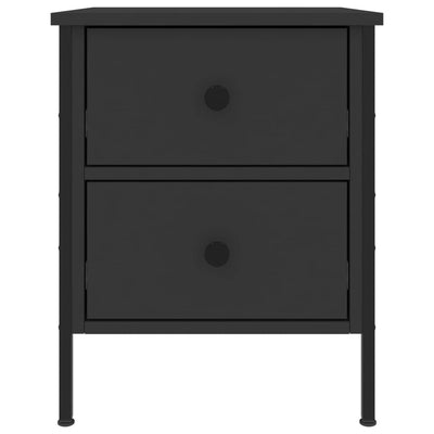 Bedside Cabinets 2 pcs Black 40x42x50 cm Engineered Wood