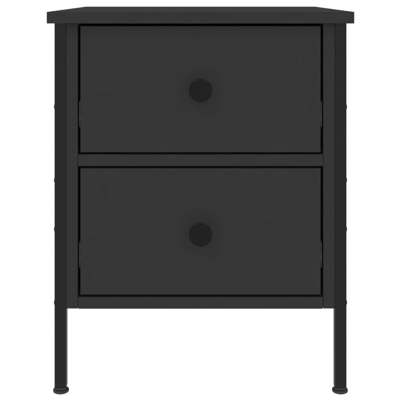 Bedside Cabinets 2 pcs Black 40x42x50 cm Engineered Wood