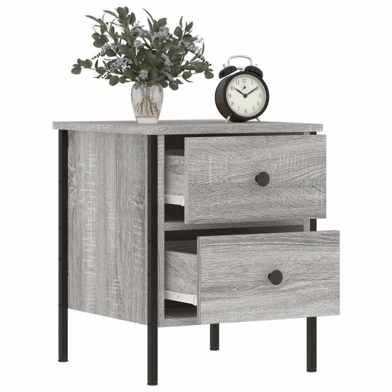 Bedside Cabinets 2 pcs Grey Sonoma 40x42x50 cm Engineered Wood