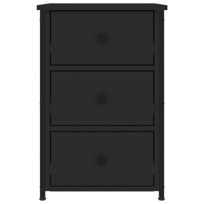 Bedside Cabinets 2 pcs Black 40x36x60 cm Engineered Wood