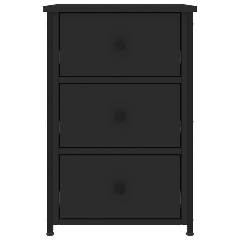 Bedside Cabinets 2 pcs Black 40x36x60 cm Engineered Wood