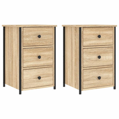 Bedside Cabinets 2 pcs Sonoma Oak 40x36x60 cm Engineered Wood