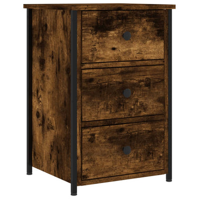 Bedside Cabinet Smoked Oak 40x36x60 cm Engineered Wood