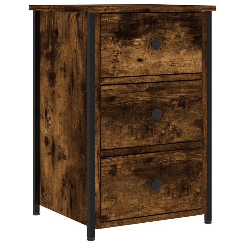 Bedside Cabinet Smoked Oak 40x36x60 cm Engineered Wood