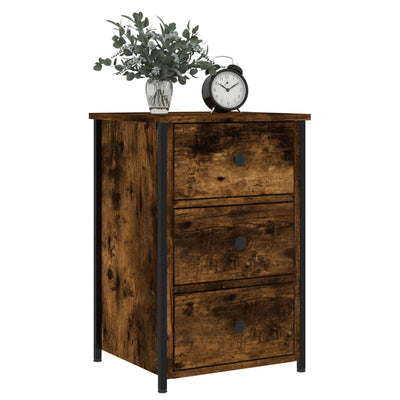 Bedside Cabinet Smoked Oak 40x36x60 cm Engineered Wood