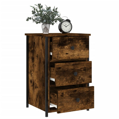 Bedside Cabinet Smoked Oak 40x36x60 cm Engineered Wood