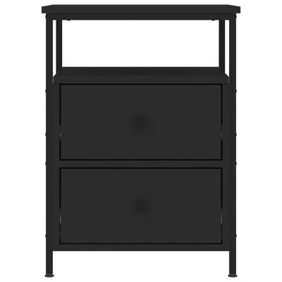 Bedside Cabinet Black 44x45x60 cm Engineered Wood