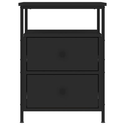 Bedside Cabinets 2 pcs Black 44x45x60 cm Engineered Wood