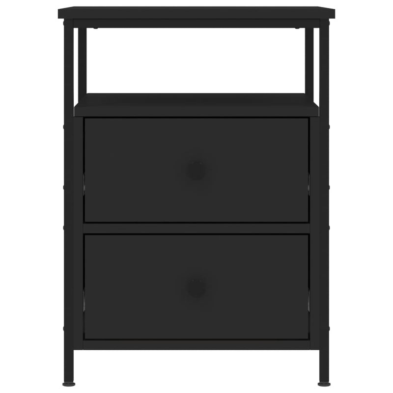 Bedside Cabinets 2 pcs Black 44x45x60 cm Engineered Wood