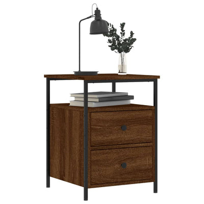 Bedside Cabinets 2 pcs Brown Oak 44x45x60 cm Engineered Wood