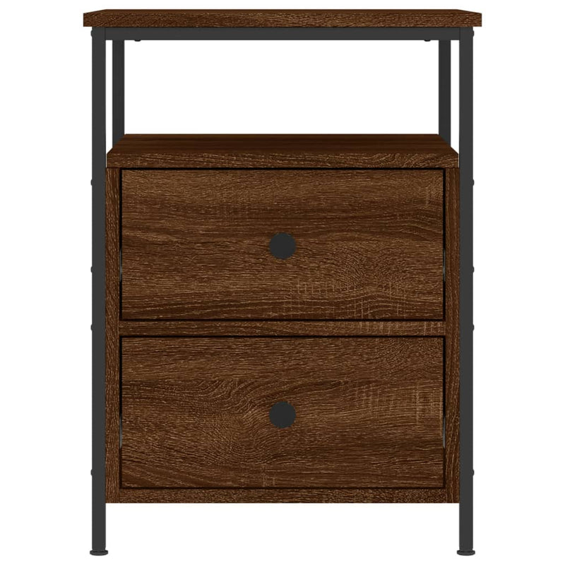 Bedside Cabinets 2 pcs Brown Oak 44x45x60 cm Engineered Wood