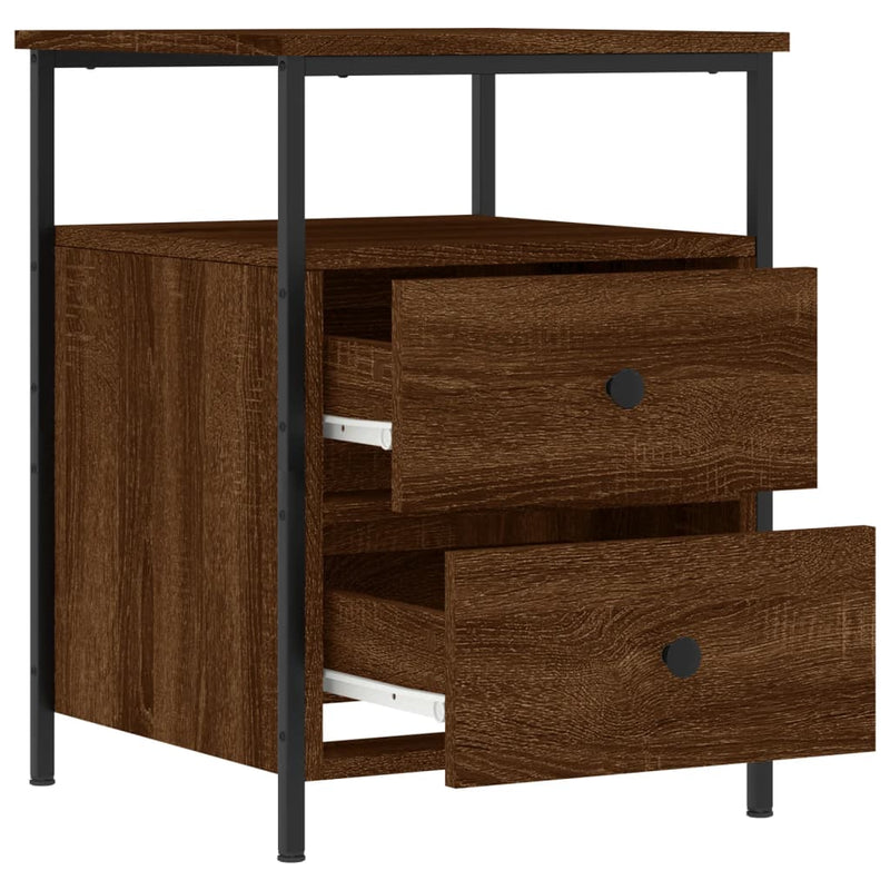 Bedside Cabinets 2 pcs Brown Oak 44x45x60 cm Engineered Wood