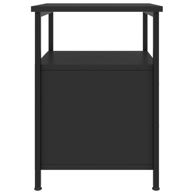 Bedside Cabinets 2 pcs Black 34x35.5x50 cm Engineered Wood