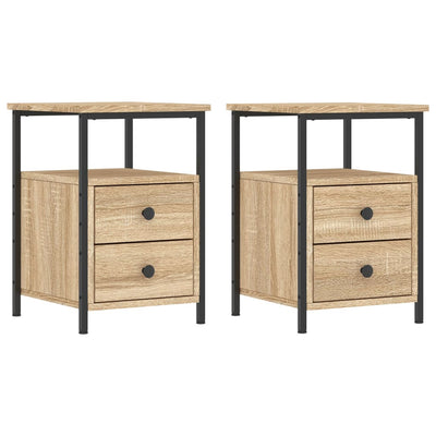 Bedside Cabinets 2 pcs Sonoma Oak 34x35.5x50 cm Engineered Wood