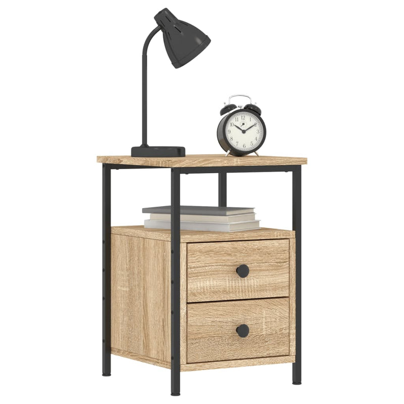 Bedside Cabinets 2 pcs Sonoma Oak 34x35.5x50 cm Engineered Wood