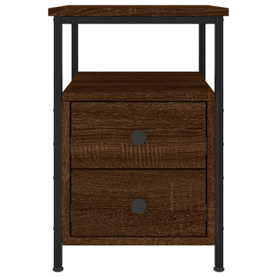 Bedside Cabinets 2 pcs Brown Oak 34x35.5x50 cm Engineered Wood