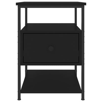 Bedside Cabinet Black 40x42x56 cm Engineered Wood