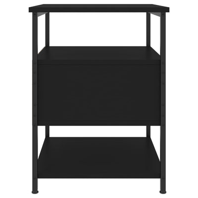 Bedside Cabinet Black 40x42x56 cm Engineered Wood