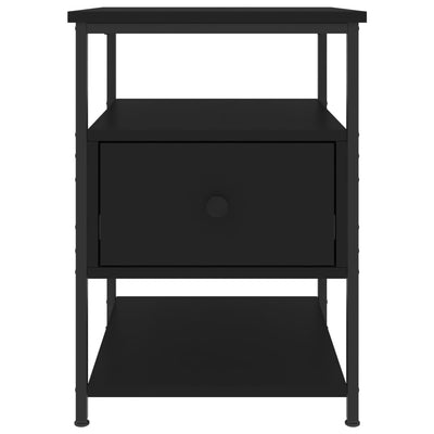 Bedside Cabinets 2 pcs Black 40x42x56 cm Engineered Wood