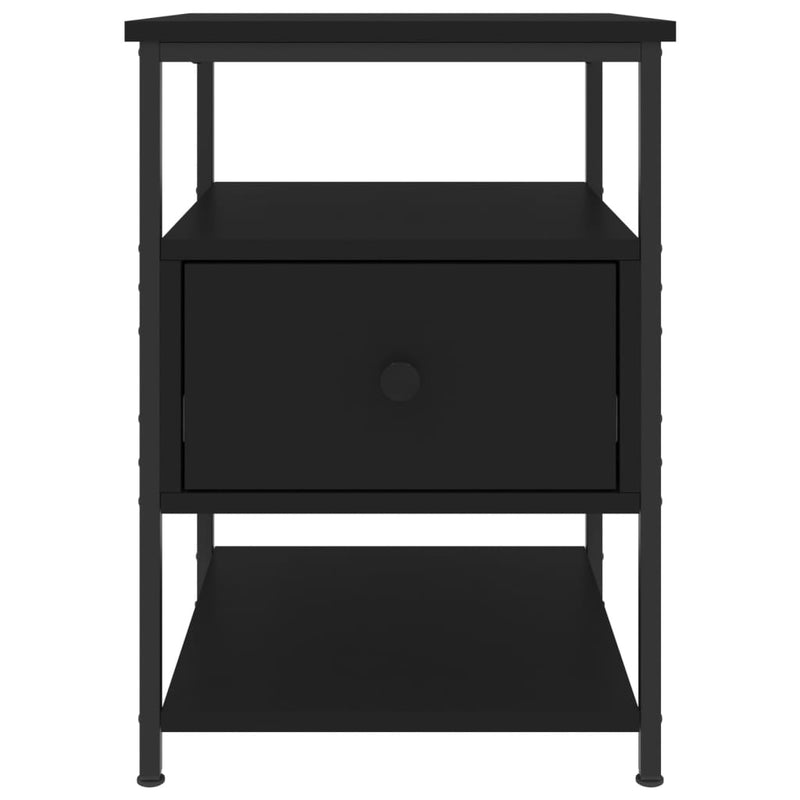 Bedside Cabinets 2 pcs Black 40x42x56 cm Engineered Wood