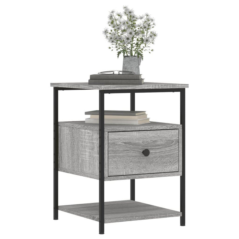 Bedside Cabinet Grey Sonoma 40x42x56 cm Engineered Wood