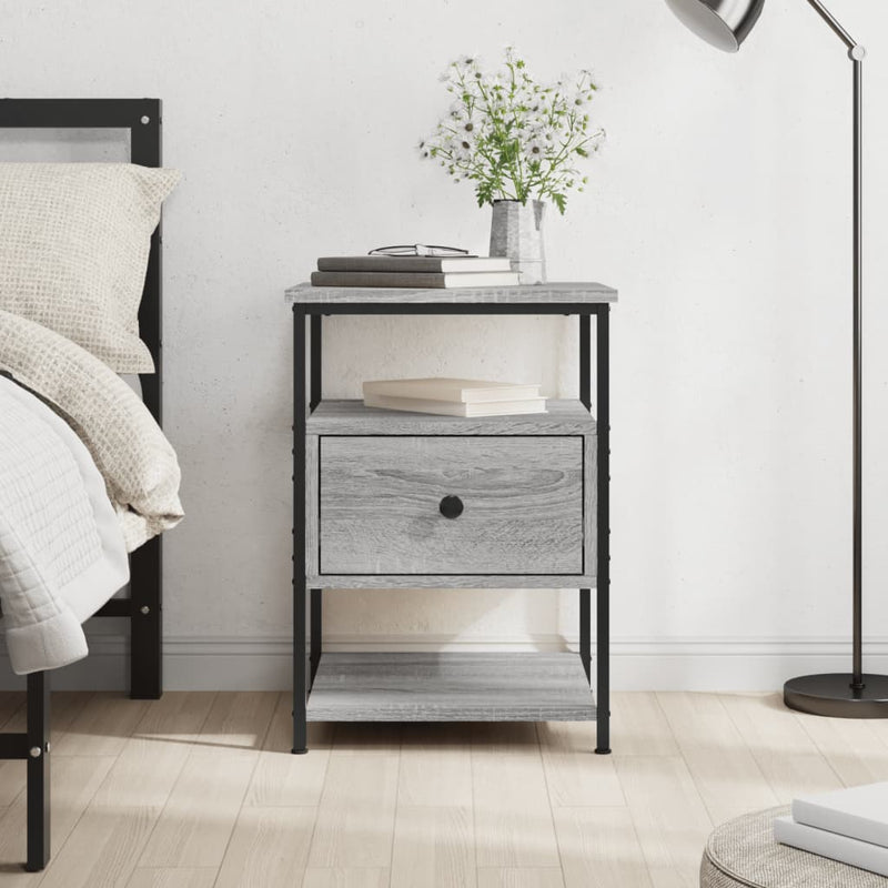 Bedside Cabinet Grey Sonoma 40x42x56 cm Engineered Wood