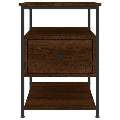 Bedside Cabinet Brown Oak 40x42x56 cm Engineered Wood