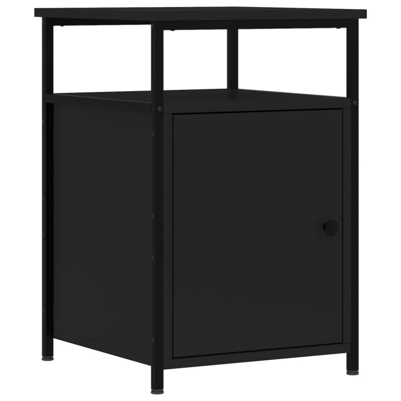 Bedside Cabinet Black 40x42x60 cm Engineered Wood