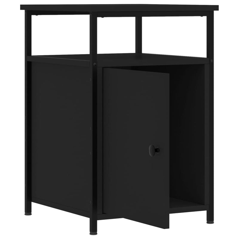 Bedside Cabinet Black 40x42x60 cm Engineered Wood