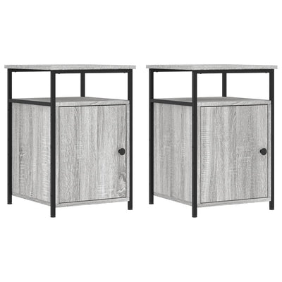 Bedside Cabinets 2 pcs Grey Sonoma 40x42x60 cm Engineered Wood