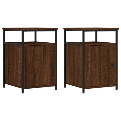 Bedside Cabinets 2 pcs Brown Oak 40x42x60 cm Engineered Wood