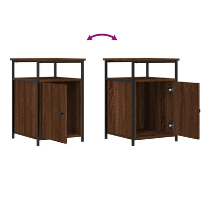 Bedside Cabinets 2 pcs Brown Oak 40x42x60 cm Engineered Wood