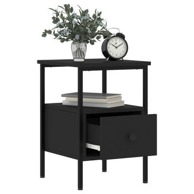 Bedside Cabinets 2 pcs Black 34x36x50 cm Engineered Wood