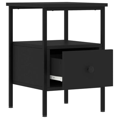 Bedside Cabinets 2 pcs Black 34x36x50 cm Engineered Wood