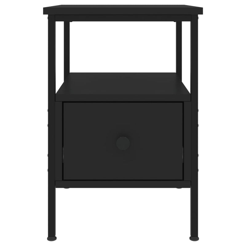 Bedside Cabinets 2 pcs Black 34x36x50 cm Engineered Wood