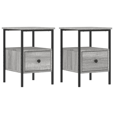 Bedside Cabinets 2 pcs Grey Sonoma 34x36x50 cm Engineered Wood