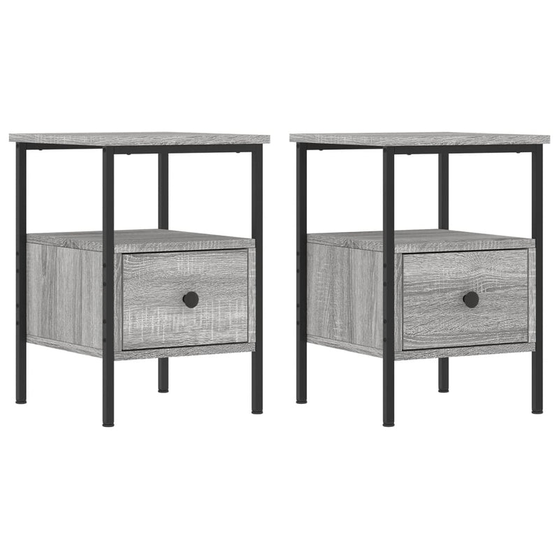 Bedside Cabinets 2 pcs Grey Sonoma 34x36x50 cm Engineered Wood