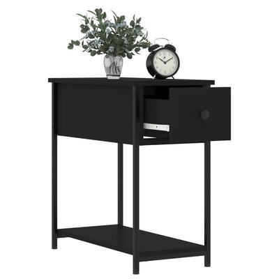 Bedside Cabinets 2 pcs Black 30x60x60 cm Engineered Wood