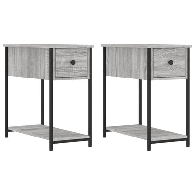 Bedside Cabinets 2 pcs Grey Sonoma 30x60x60 cm Engineered Wood