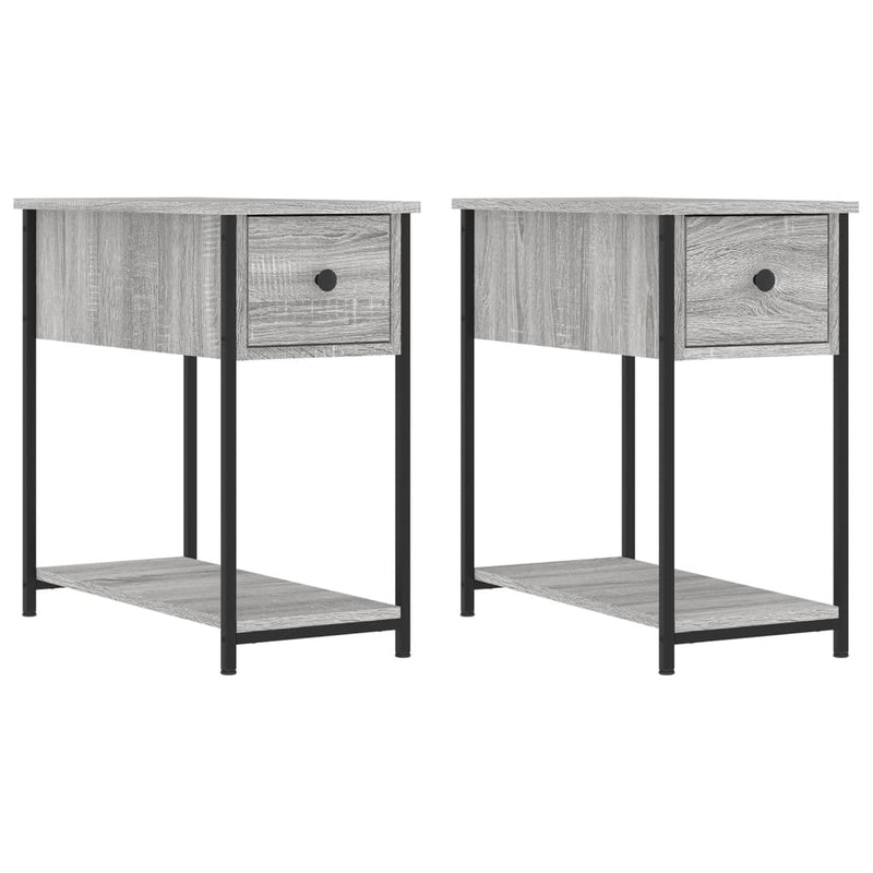 Bedside Cabinets 2 pcs Grey Sonoma 30x60x60 cm Engineered Wood