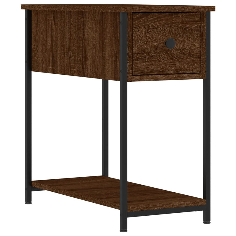 Bedside Cabinet Brown Oak 30x60x60 cm Engineered Wood