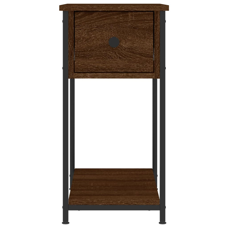 Bedside Cabinet Brown Oak 30x60x60 cm Engineered Wood