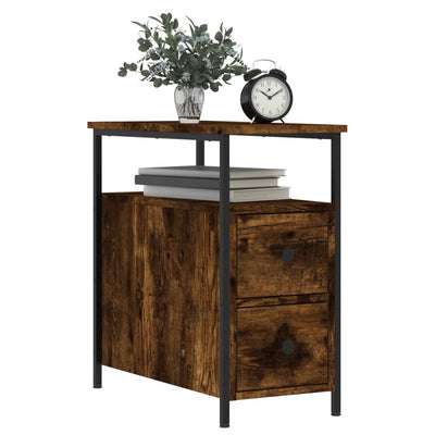 Bedside Cabinets 2 pcs Smoked Oak 30x60x60 cm Engineered Wood