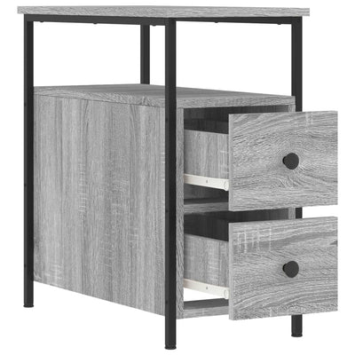 Bedside Cabinet Grey Sonoma 30x60x60 cm Engineered Wood