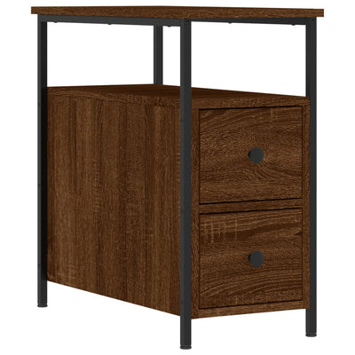 Bedside Cabinet Brown Oak 30x60x60 cm Engineered Wood