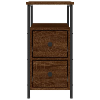 Bedside Cabinet Brown Oak 30x60x60 cm Engineered Wood