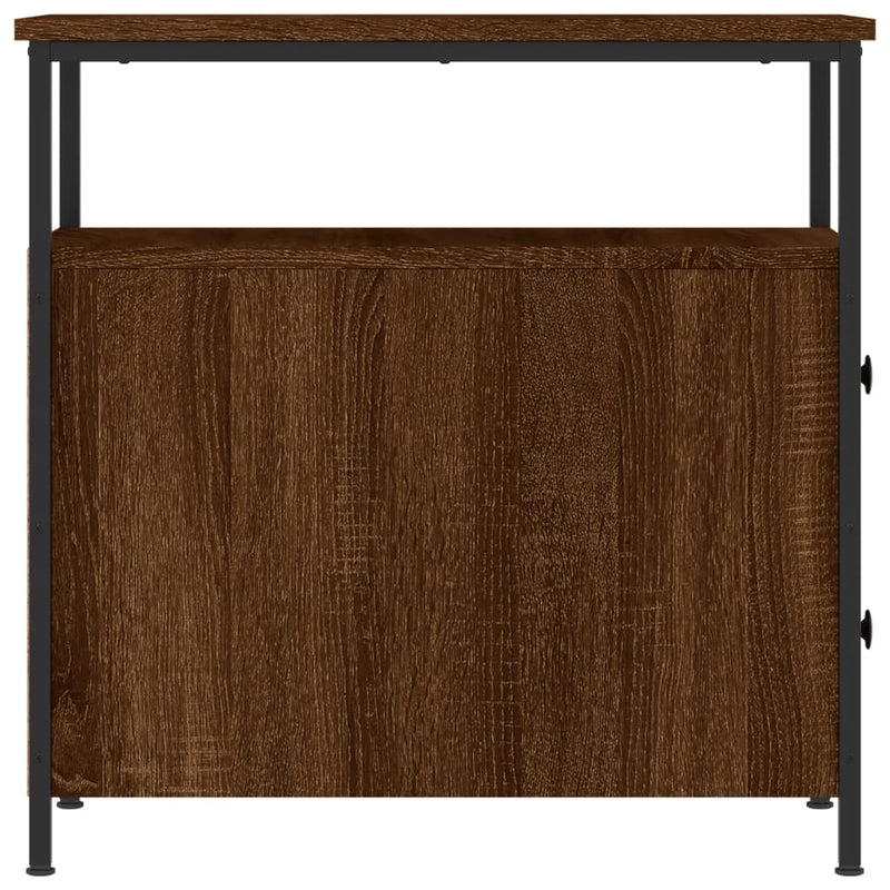 Bedside Cabinet Brown Oak 30x60x60 cm Engineered Wood