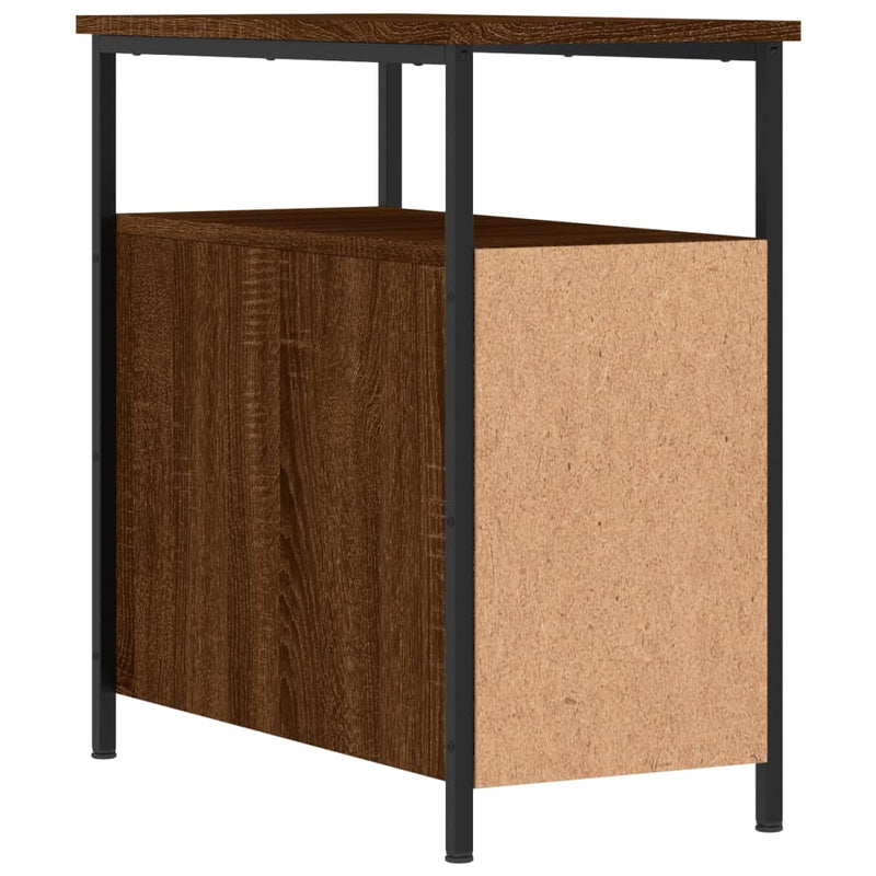 Bedside Cabinet Brown Oak 30x60x60 cm Engineered Wood